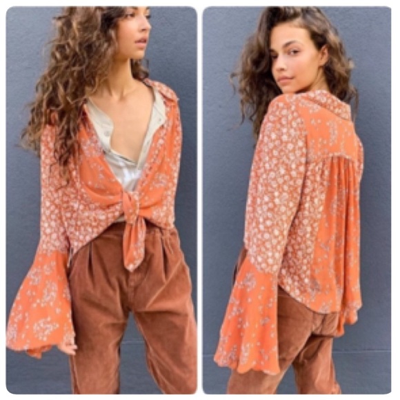 Free People Tops - Free People SERENA BUTTON DOWN TOP NWT